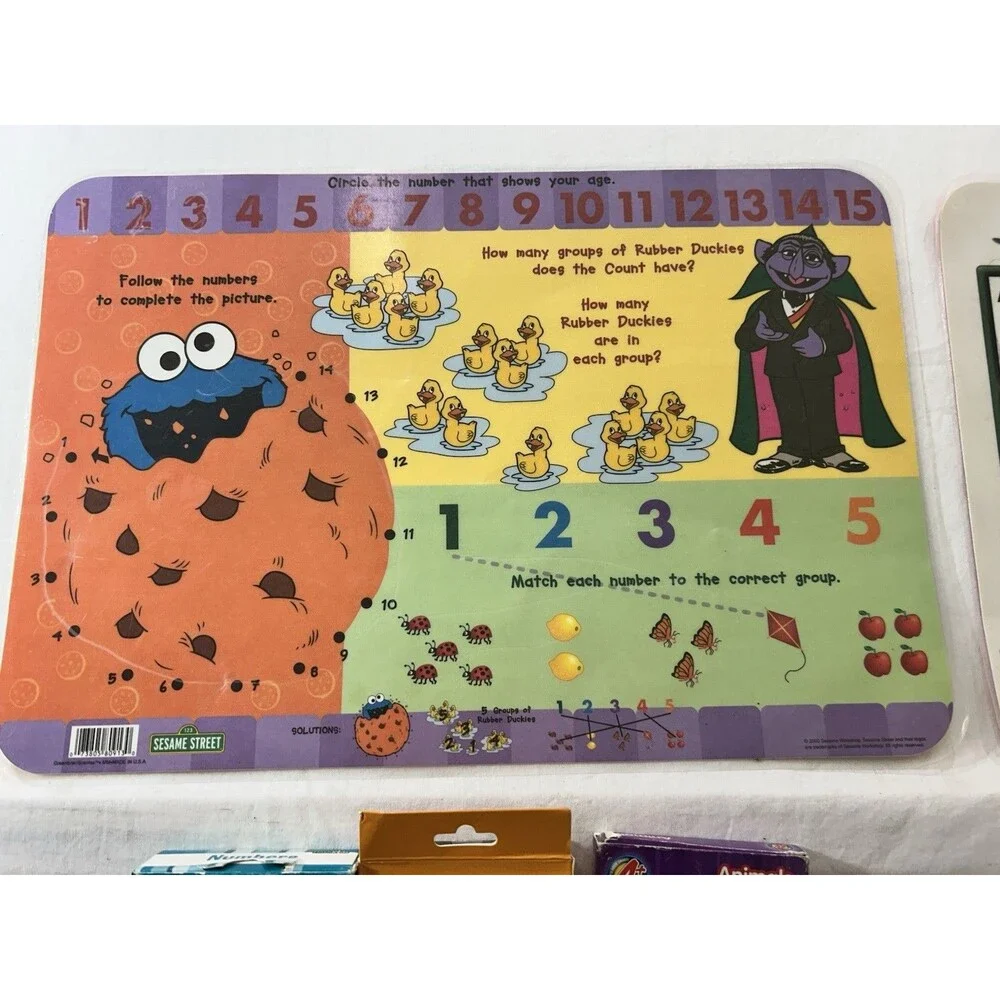 Lot of Educational Flash Cards Colors Animals Shapes Counting Mats Kids Learning